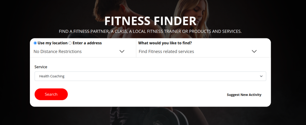 Fitness Finder FTA Health Coach Service